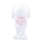 Matt White & Glossy Pastel Pink Snoopy Heart Small - 27 Cm