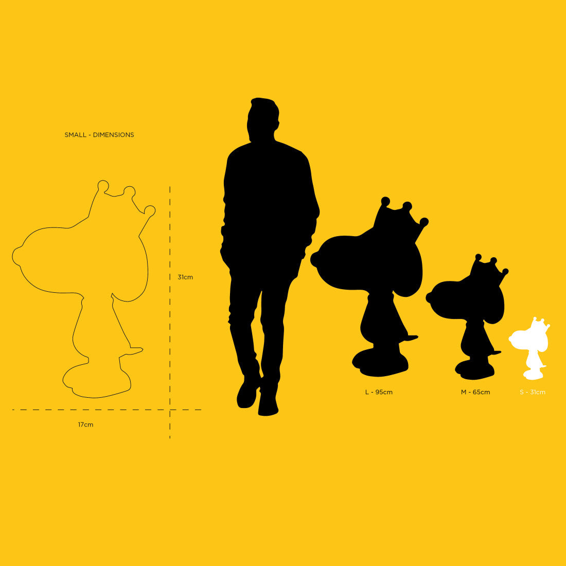 White With Gold Snoopy Crown Small - 31 Cm