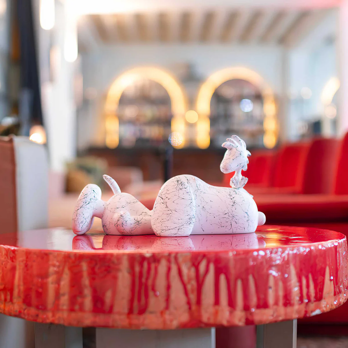 White Snoopy & Woodstock Graf 33 Cm