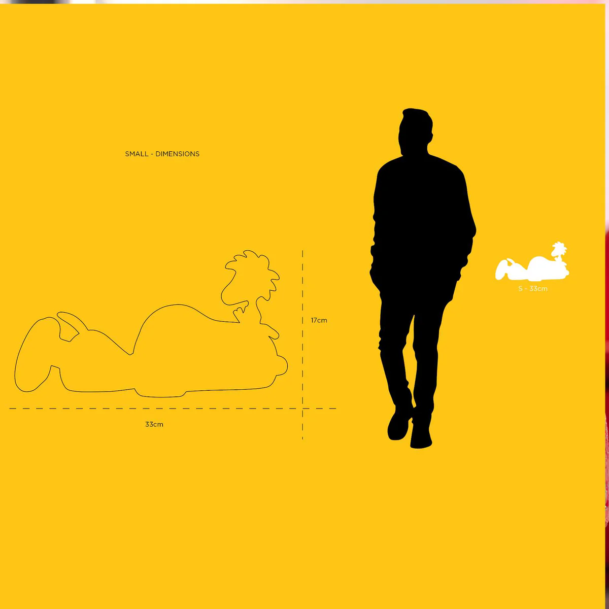 White Snoopy & Woodstock Graf 33 Cm