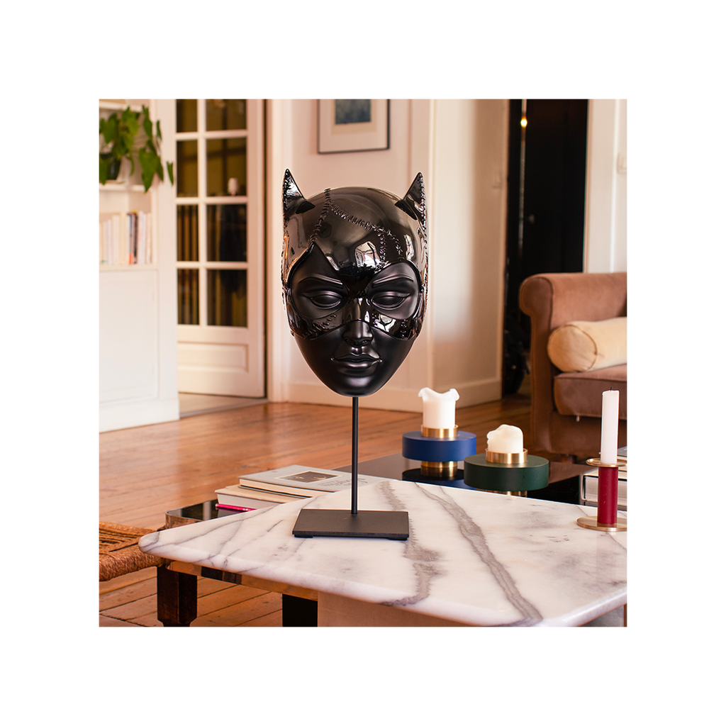 Matt Black Mask Base Small - 37 Cm