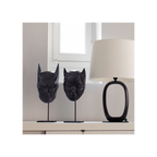 Matt Black Wall Mask Batman Small - 37 Cm