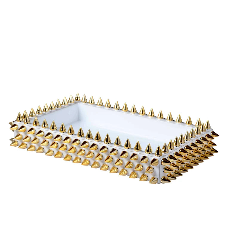 Quill White Gold Vanity Tray