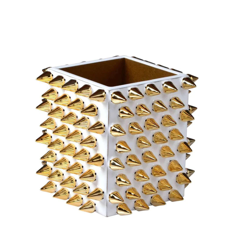 Quill White Gold Brush Cup
