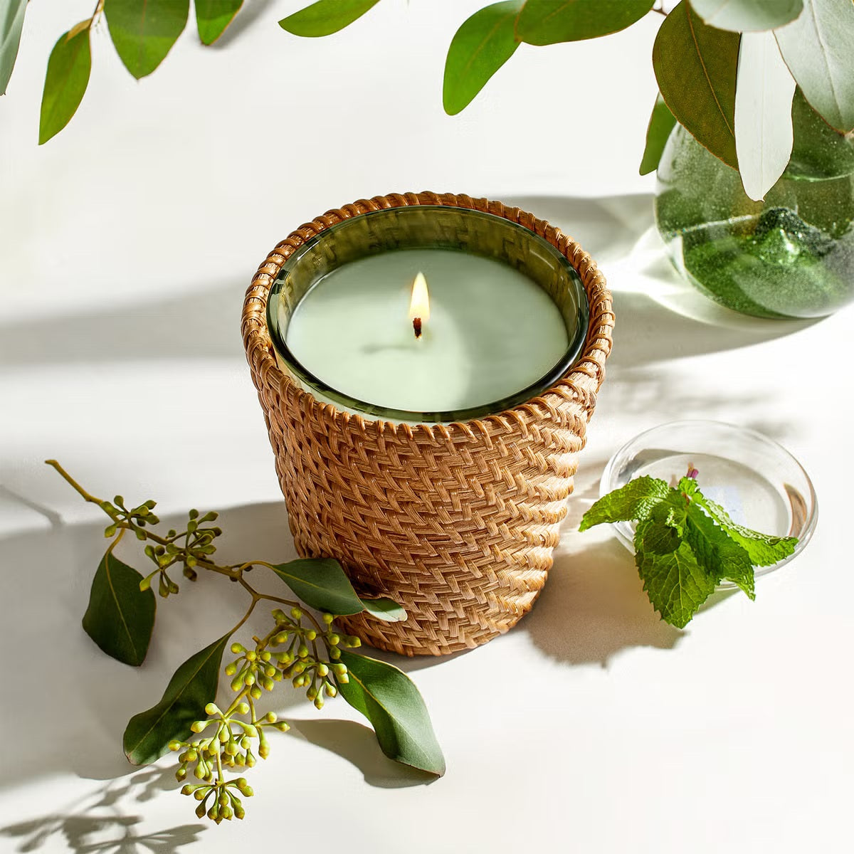 Wild Mint & Eucalyptus-rattan Classic Candle 230 G
