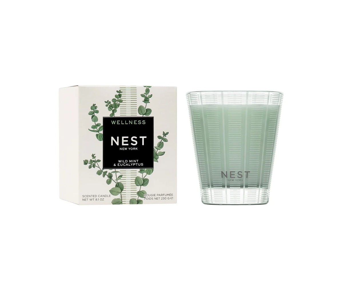 Wild Mint & Eucalyptus-rattan Classic Candle 230 G