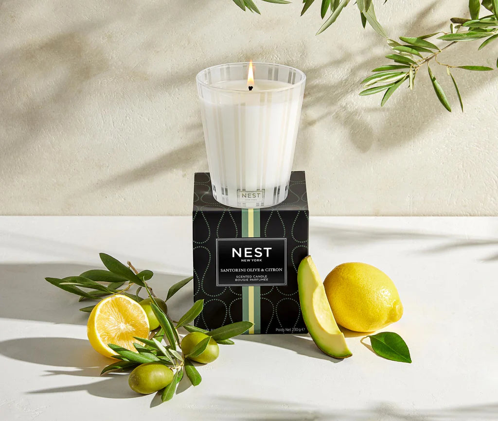 Santorine Olive 3 Wick Candle 600 G
