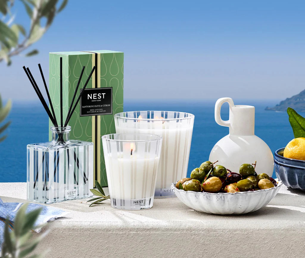 Santorine Olive 3 Wick Candle 600 G