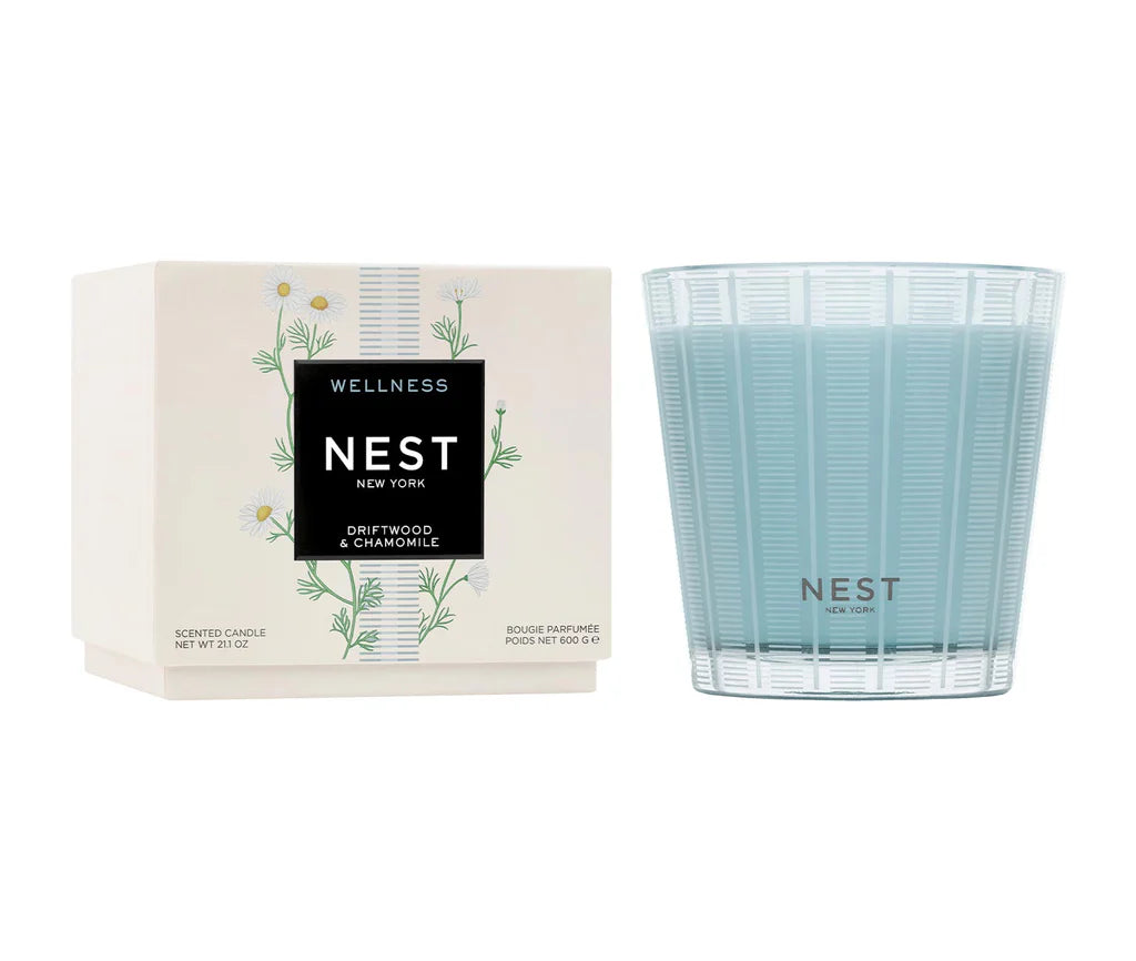 Driftwood & Chamomile 3 Wick Candle 600 G