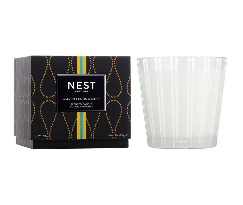 Amalfi Lemon & Mint 3 Wick Candle 600 G