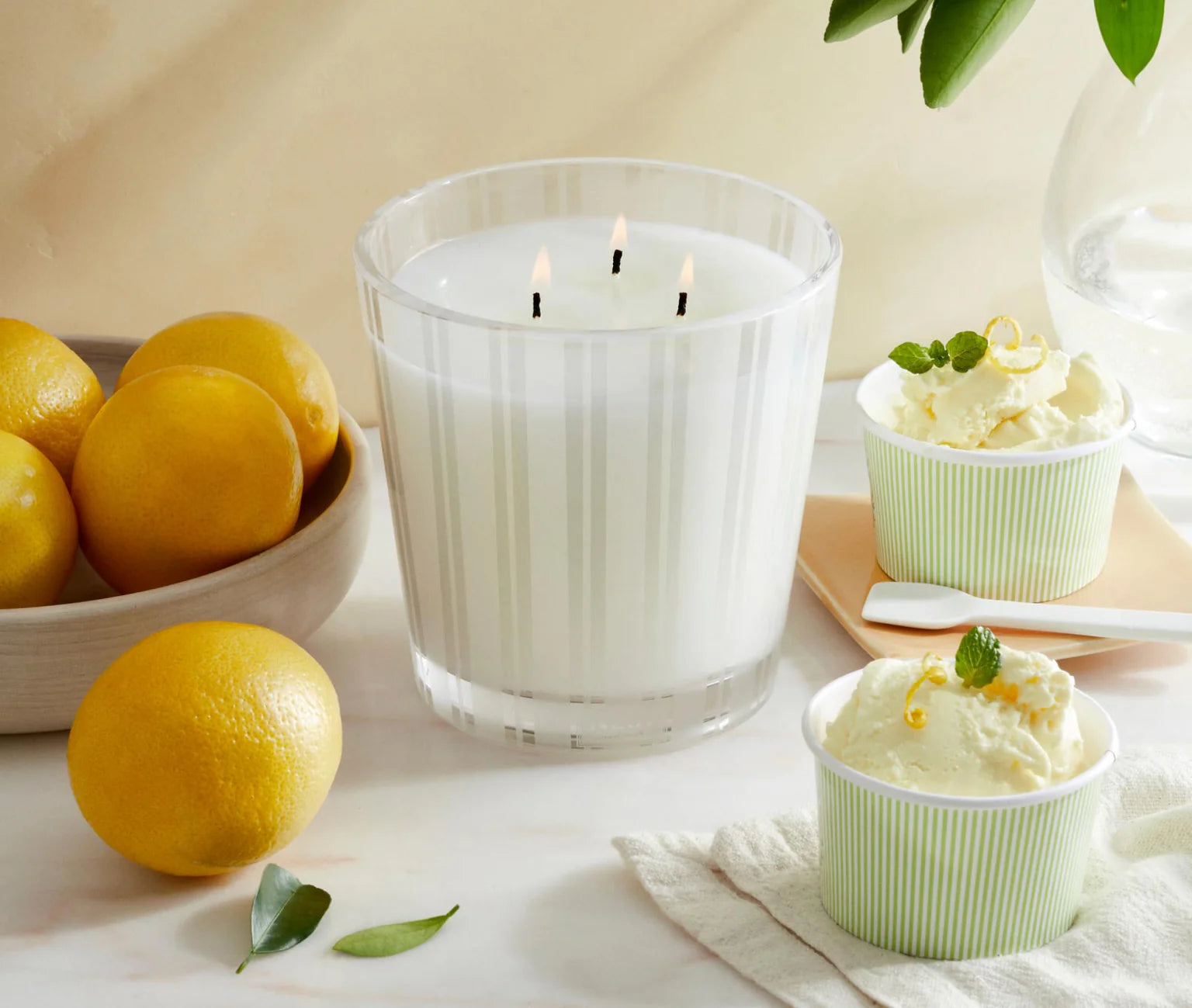 Amalfi Lemon & Mint 3 Wick Candle 600 G