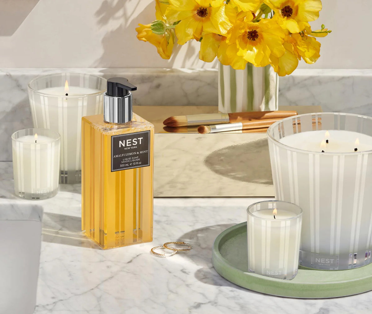 Amalfi Lemon & Mint 3 Wick Candle 600 G
