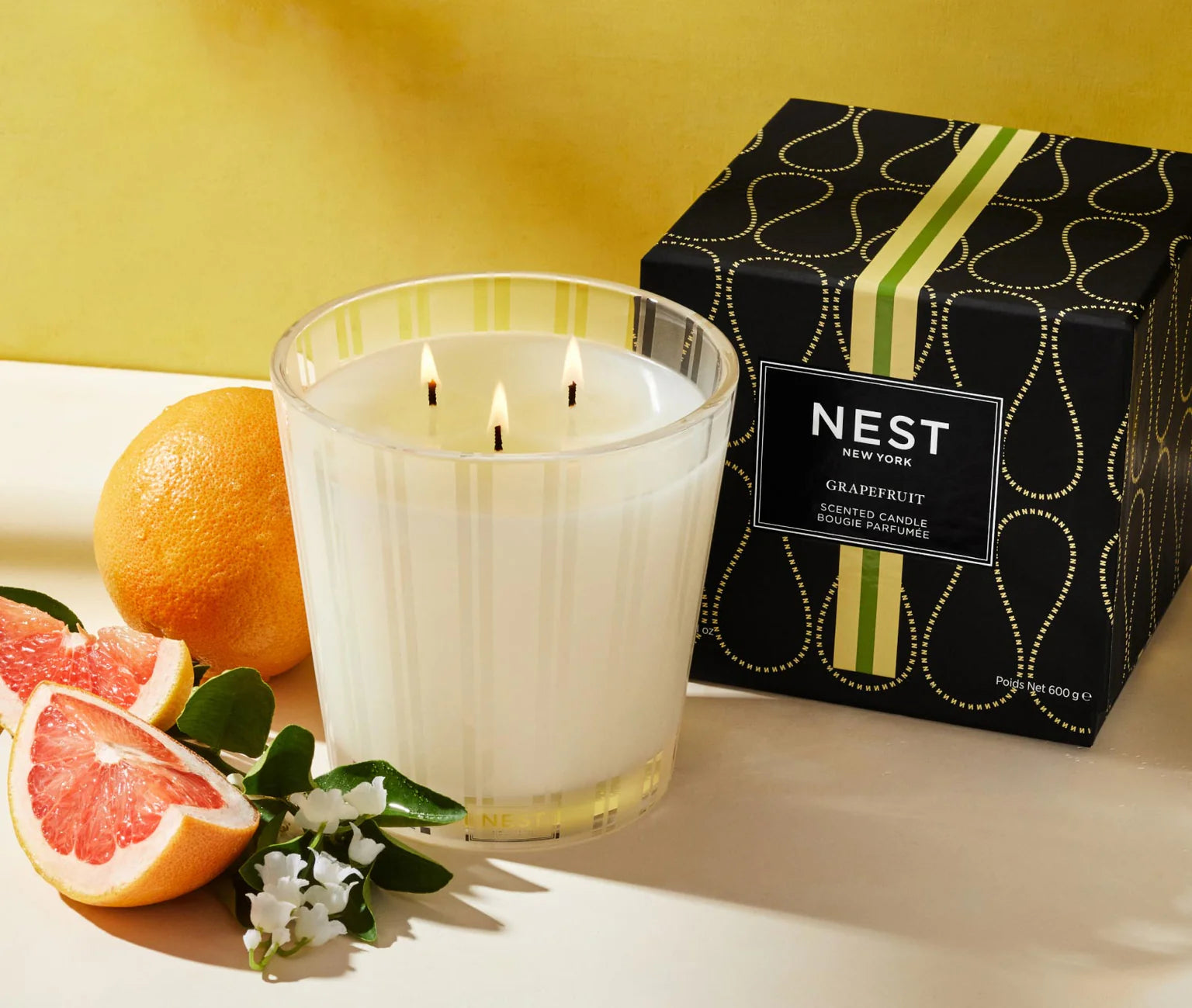 Grapefruit  3 Wick Candle 600 G