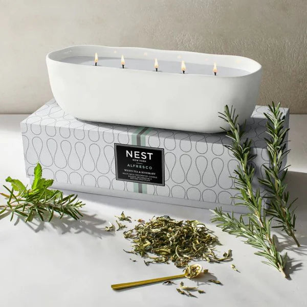 White Tea & Rosemary Multi-wick Decorative Candle 1.25 Kg