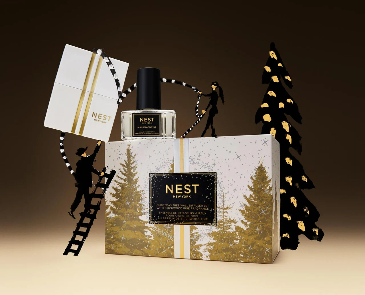 Birchwood Pine Christmas Tree Wall Diffuser Set 1 Diffuser Mural/21 Ml