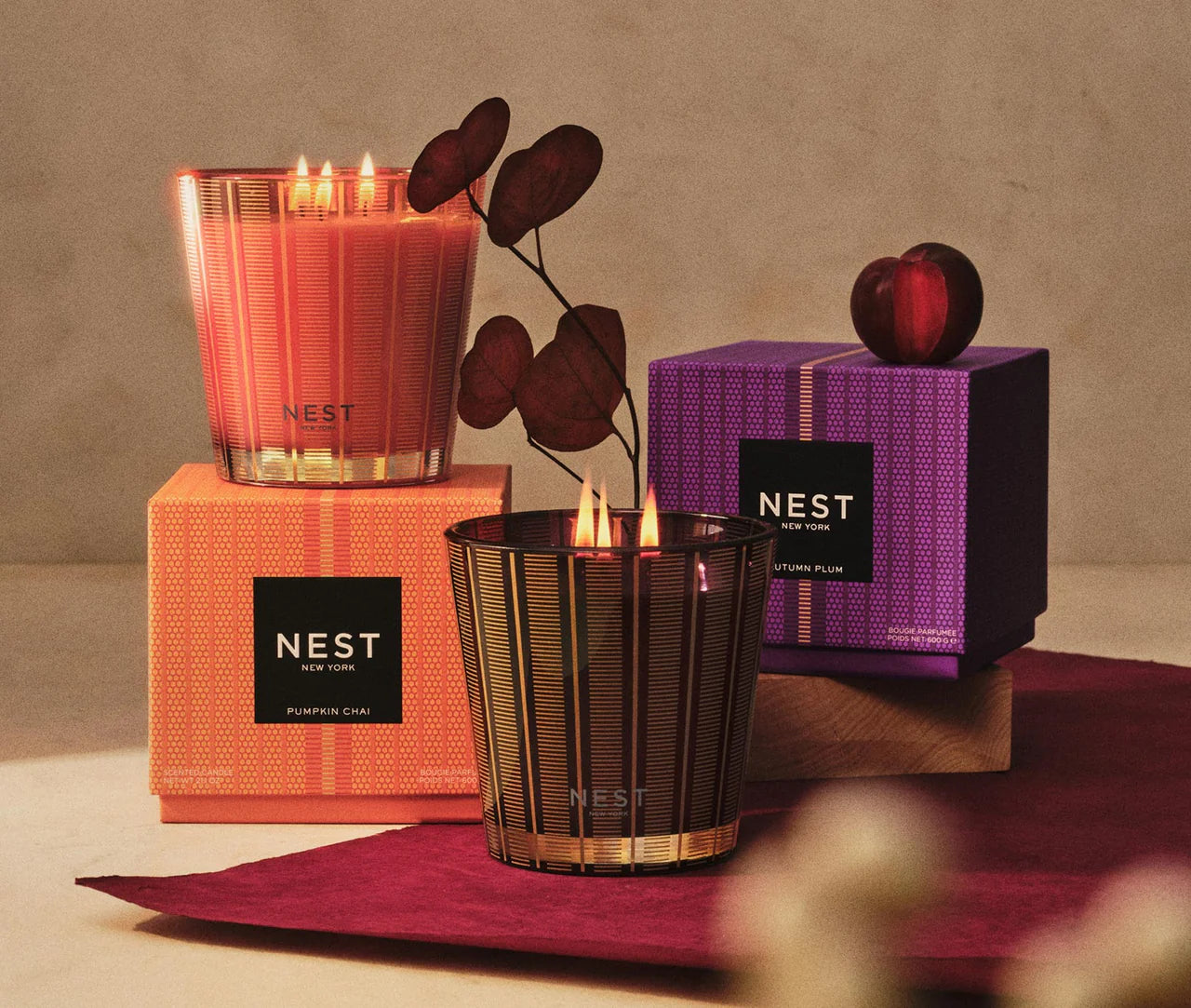 Autumn Plum 3 Wick Candle 600 G
