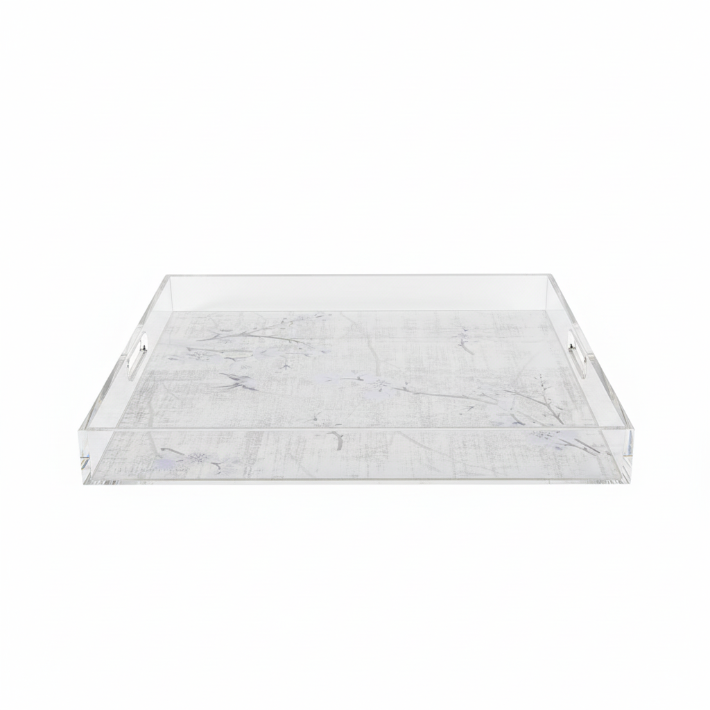 Blossom Fantasia Ivory Square Tray 18 x 18