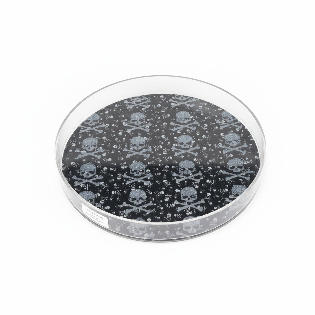 Crossbones Small Round Placemat Tray 16 x 16