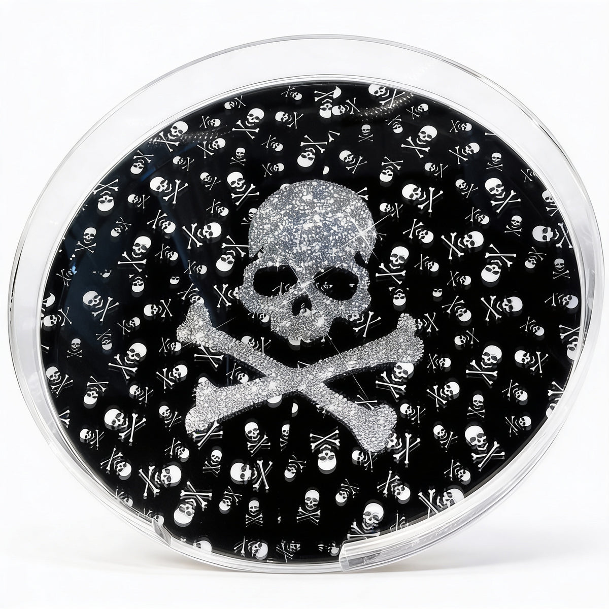 Crossbones Large Round Placemat Tray 16 x 16