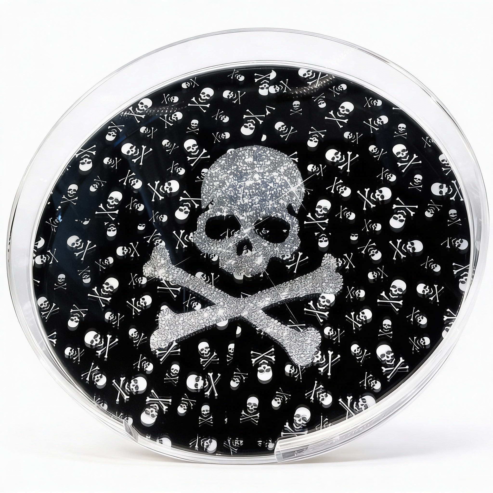 Crossbones Large Round Placemat Tray 16 x 16