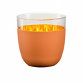 Orange Crystal 24k Stemless Crystal Tumblers