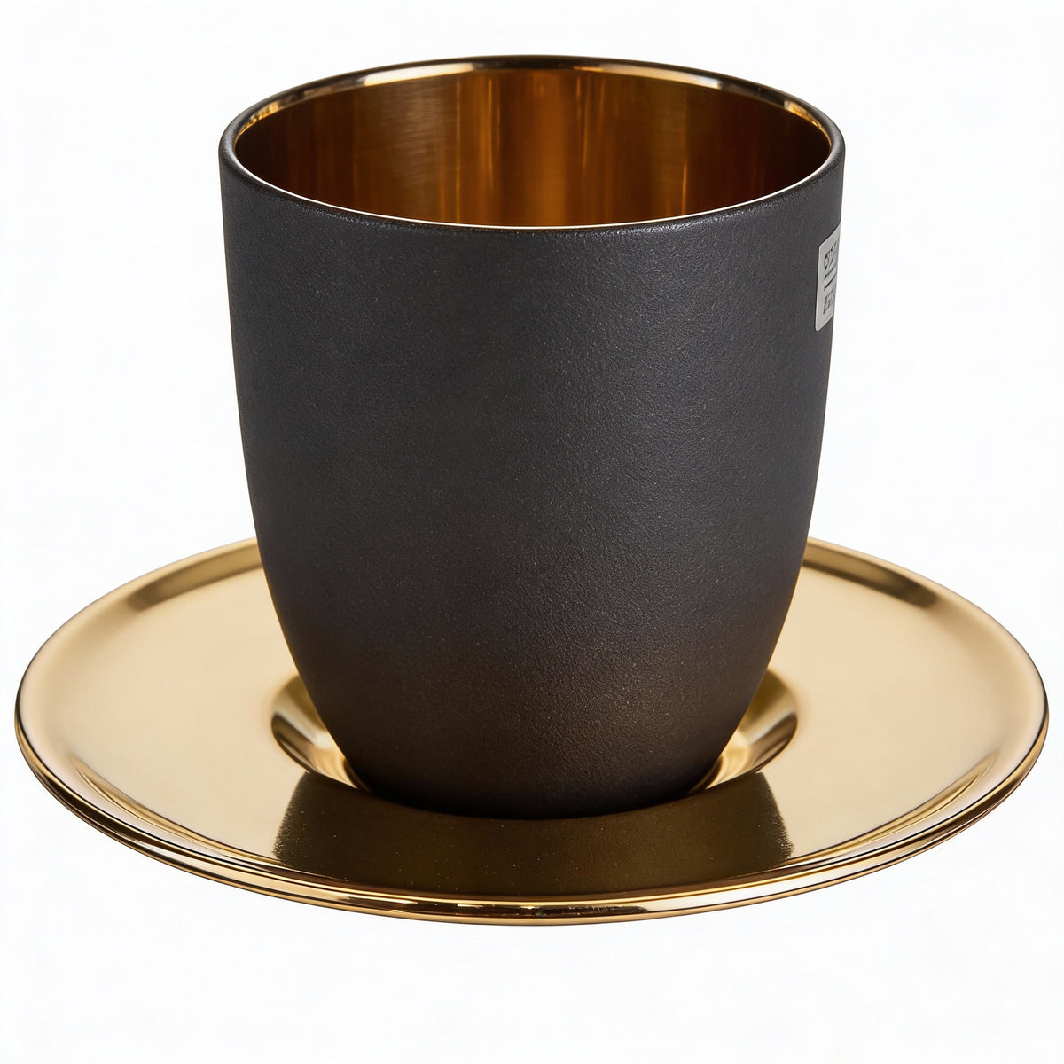 Black Espresso Cup and Saucer