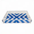 Print Blue Acrylic Vanity Tray 7 x 12.25
