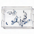 Butterflies Blue Acrylic Vanity Tray 7 x 12.25