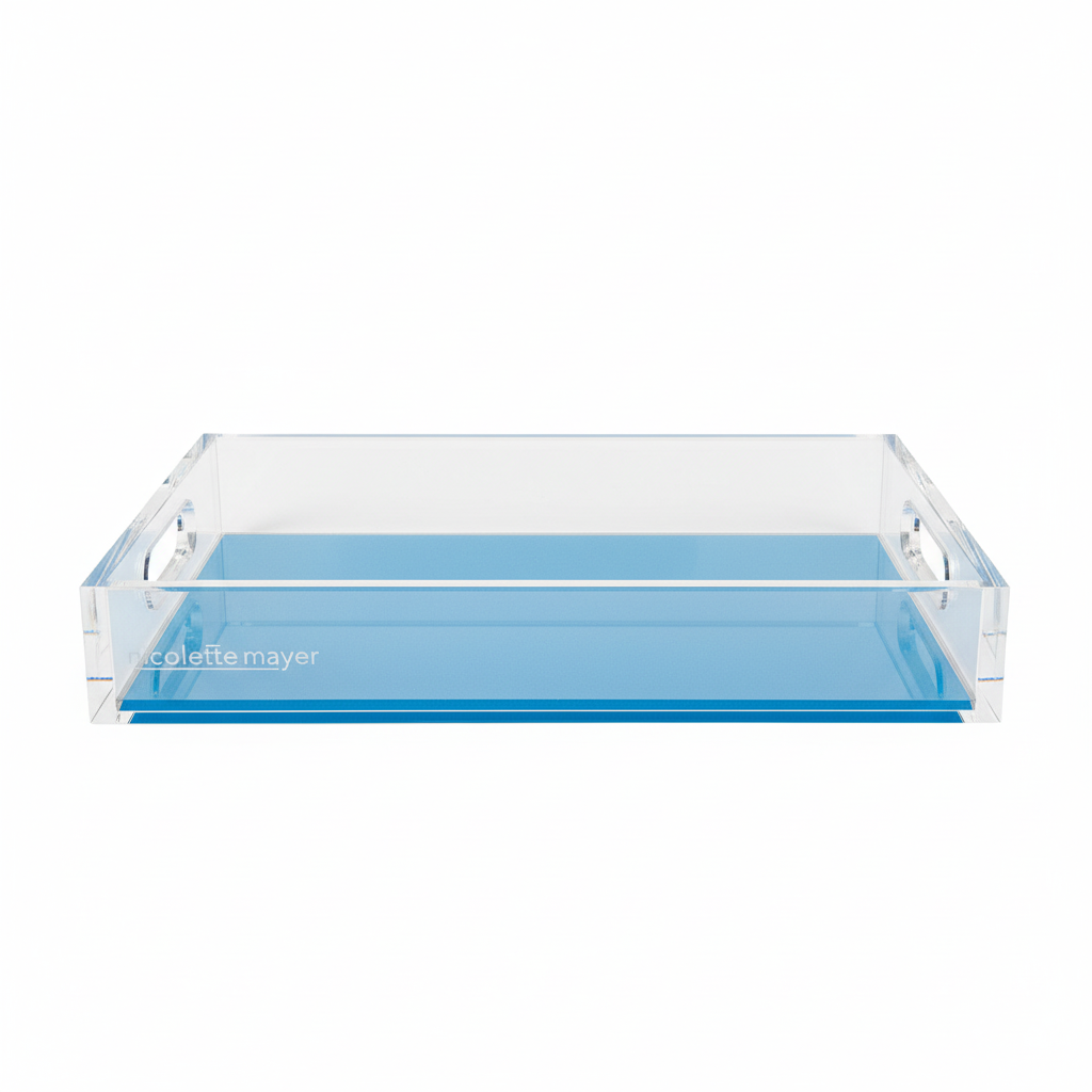 Solid Light Navy Acrylic Vanity Tray 7 x 12.25