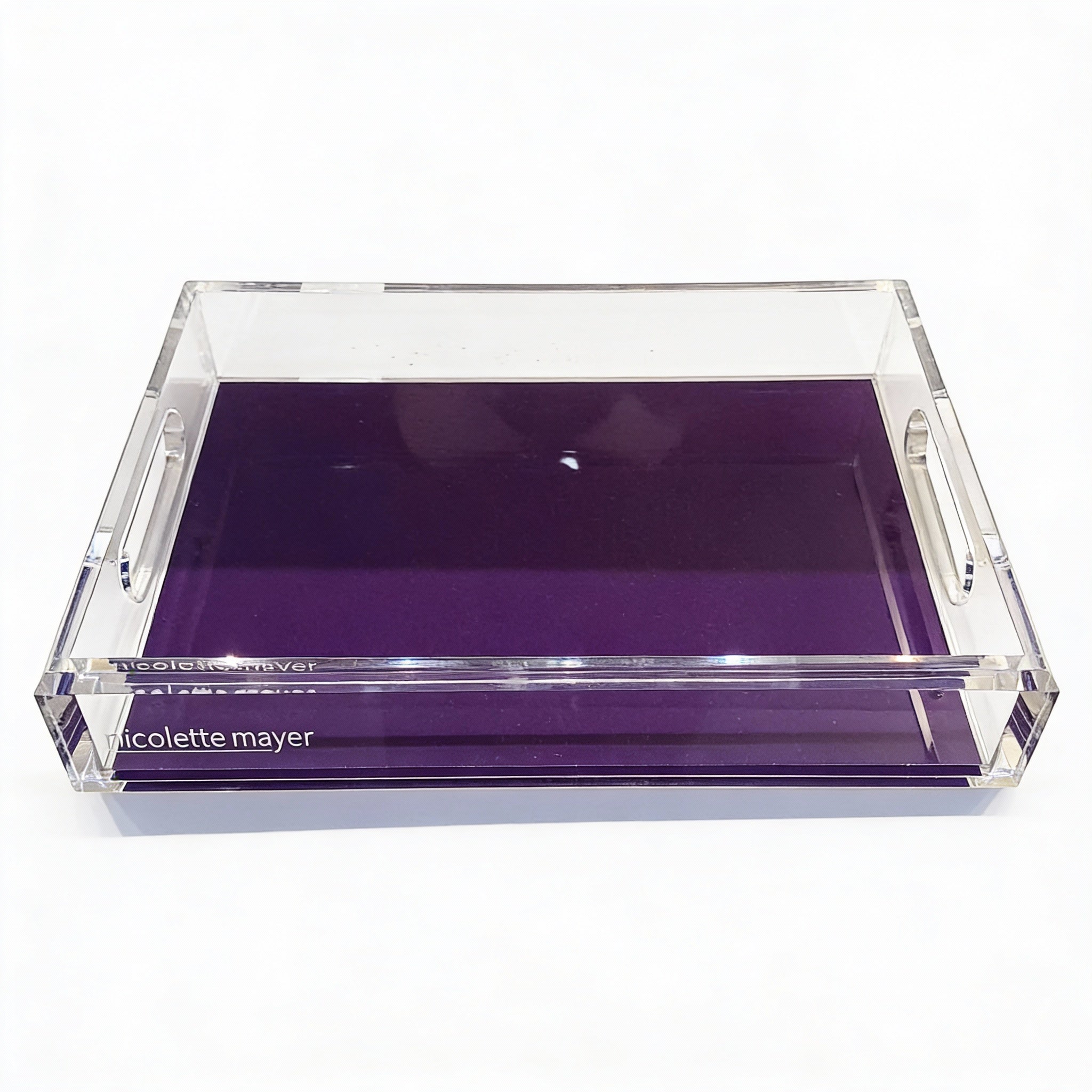 Solid Abergine Acrylic Vanity Tray 7 x 12.25