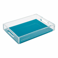 Solid Turquoise Acrylic Vanity Tray 7 x 12.25