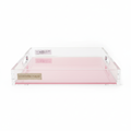 Solid Pink Acrylic Vanity Tray 7 x 12.25