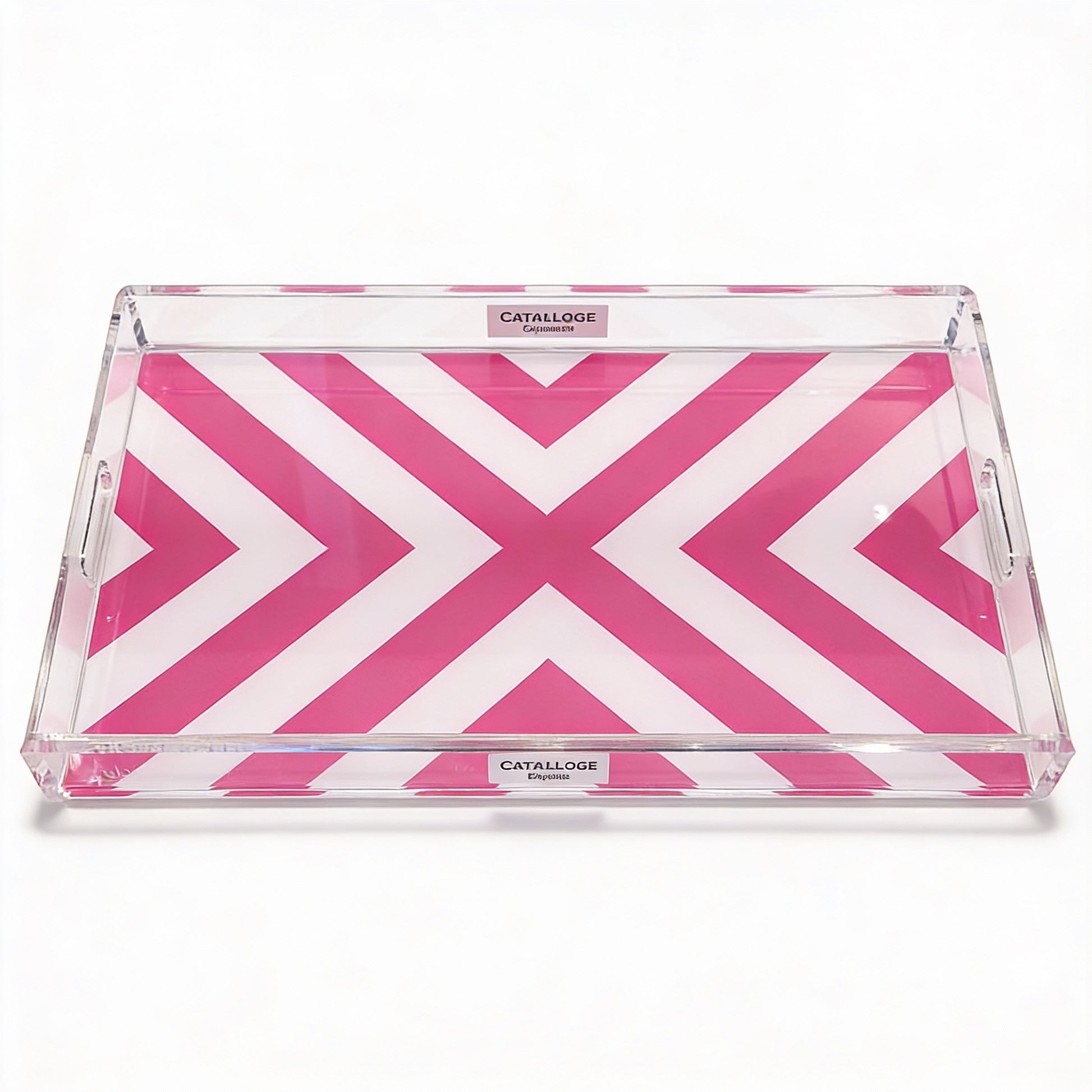 Print Pink Acrylic Vanity Tray 7 x 12.25