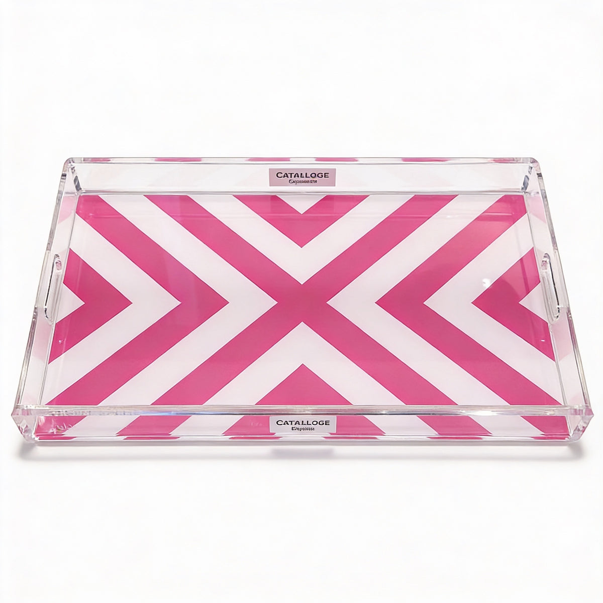 Print Pink Acrylic Vanity Tray 7 x 12.25