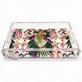 Fantasy Tropical White Acrylic Vanity Tray 7 x 12.25