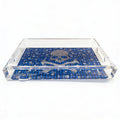Crossbone Blue Acrylic Vanity Tray 7 x 12.25