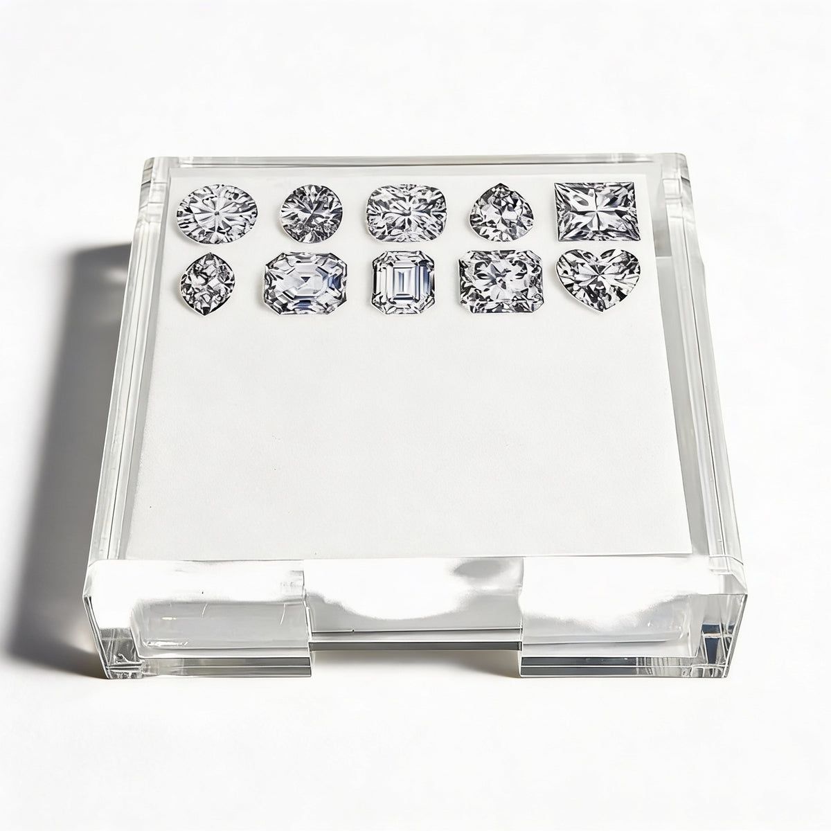 Tarjetas de notas "Bougie Diamonds Ice" con soporte acrílico, paquete de 100