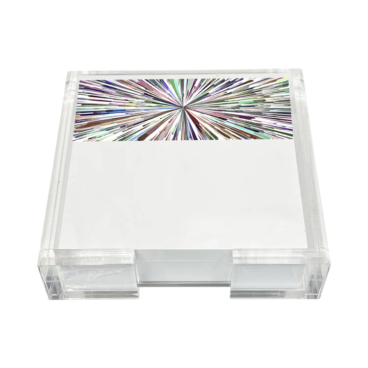 Fireworks White With Acrylic Holder Notecards 100 Pack