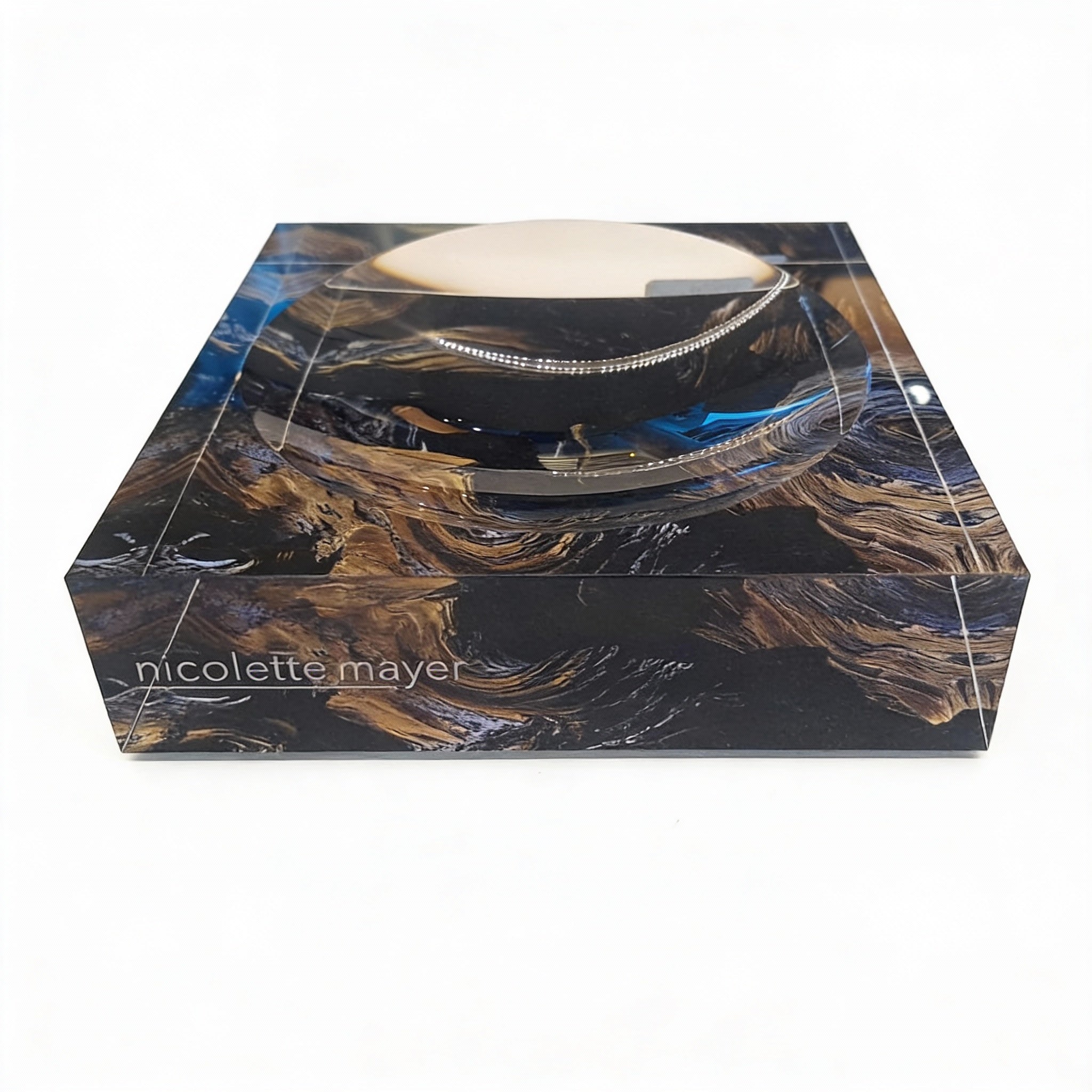Black Gradient Acrylic Candy Dish 6 x 6