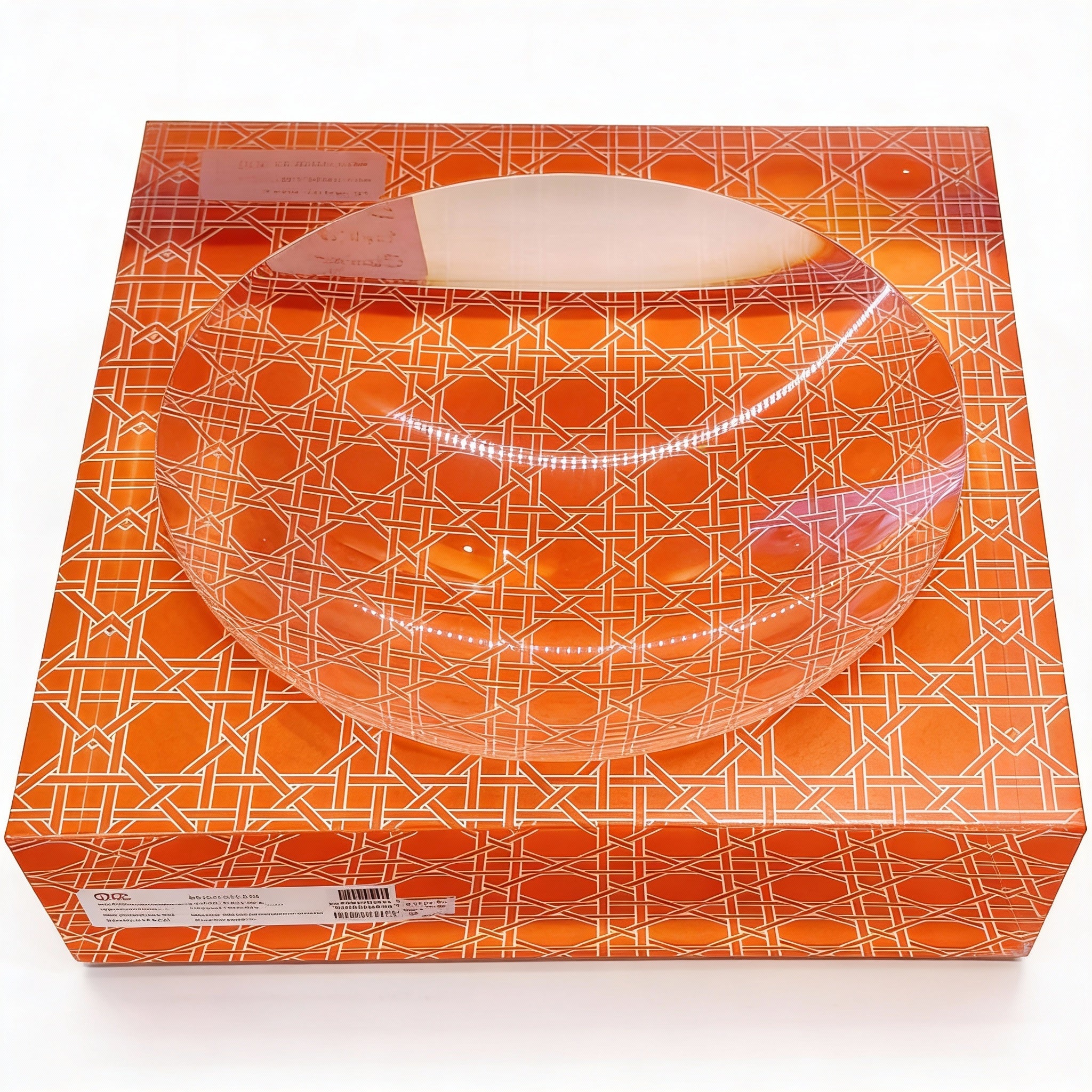 Syblime Trellis Orange Acrylic Candy Dish 6 x 6