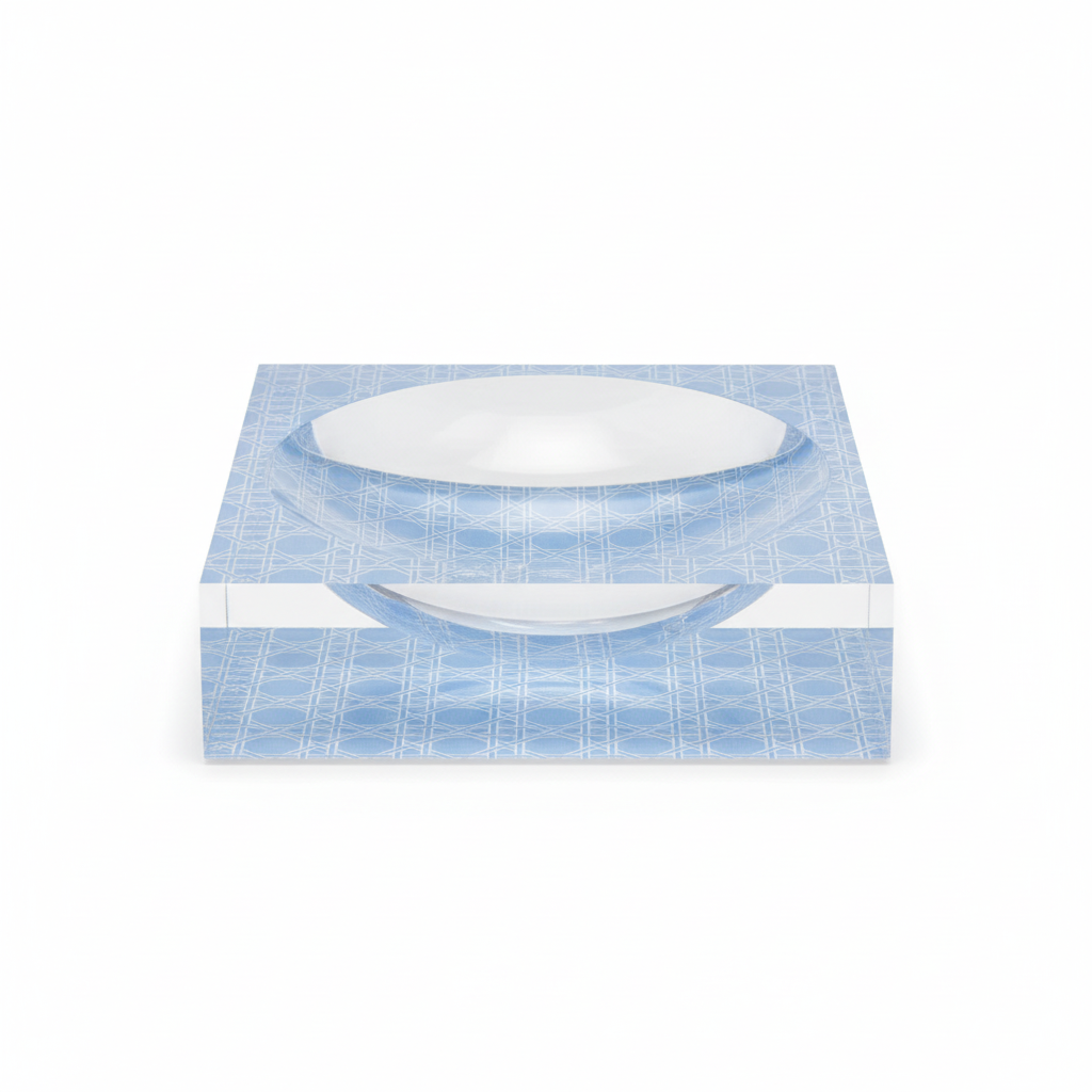 Sublime Trellis Sky Acrylic Candy Dish 6 x 6