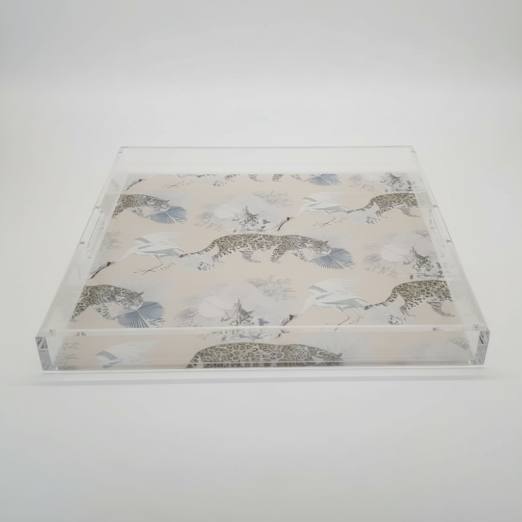 Arcodia Walk Cream Acrylic Square Tray 18 x 18