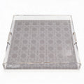 Sublime Trellis Moss Acrylic Square Tray 18 x 18