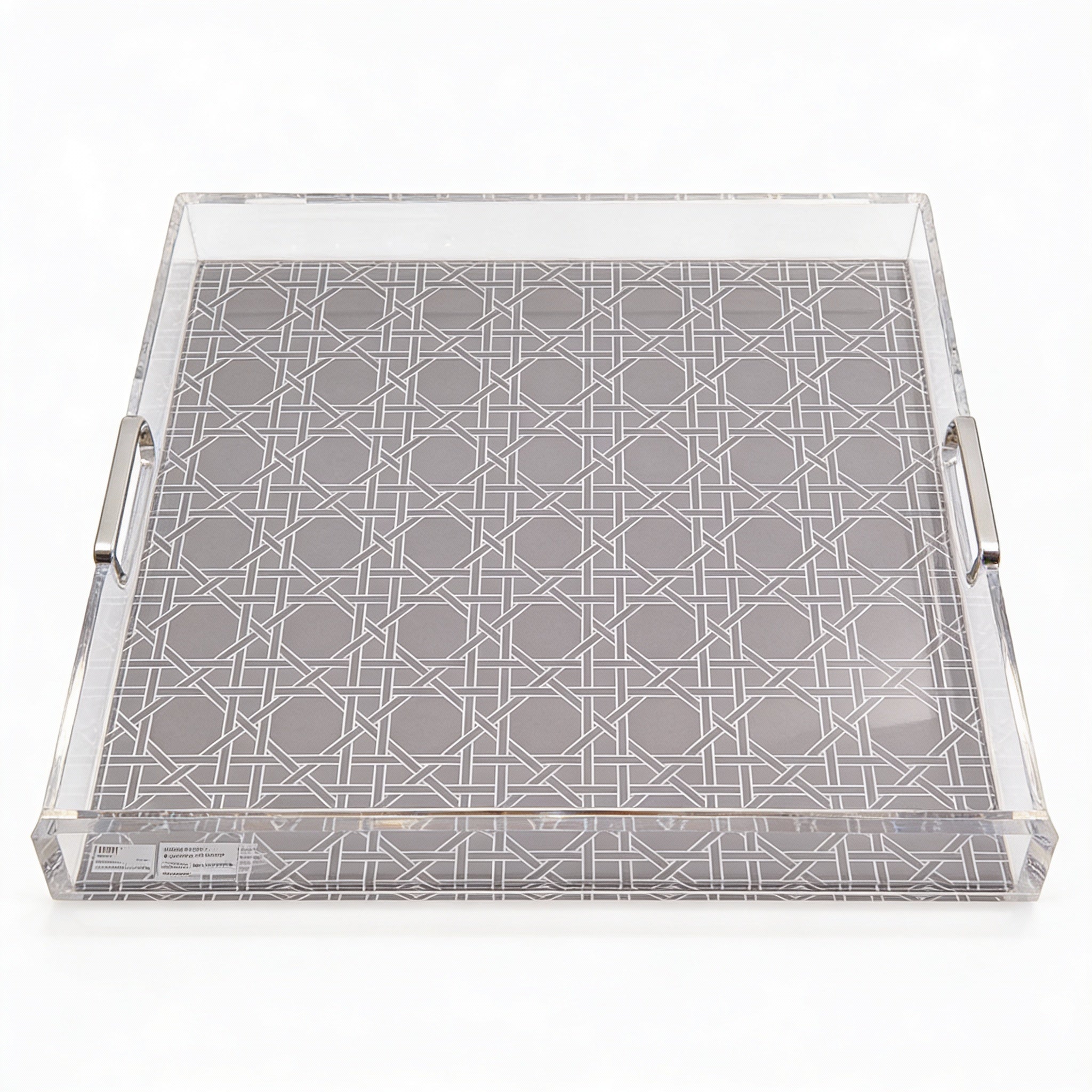 Sublime Trellis Moss Acrylic Square Tray 18 x 18