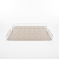 Sublime Trellis Green Acrylic Square Tray 18 x 18