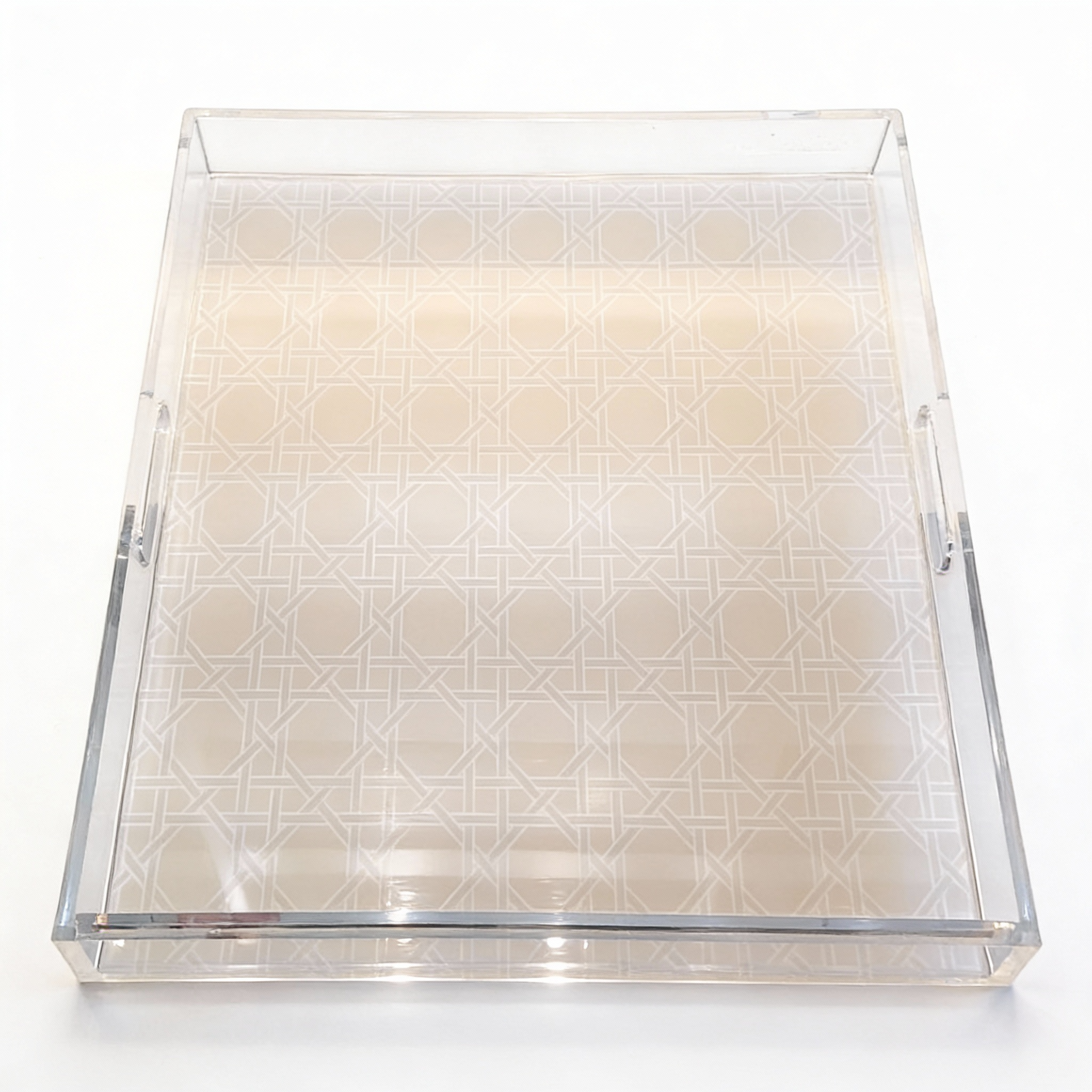 Sublime Trellis Gravel Acrylic Square Tray 18 x 18