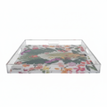 Fantasy Tropical White Acrylic Square Tray 18 x 18