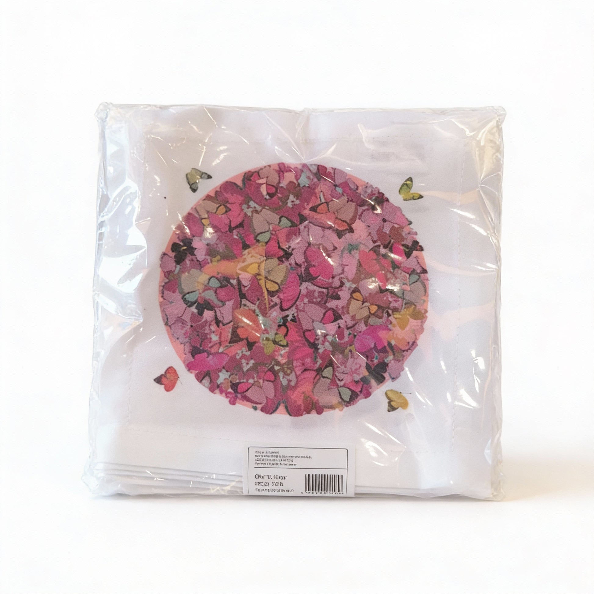 Butterfly Pink Napkins  6 x 6