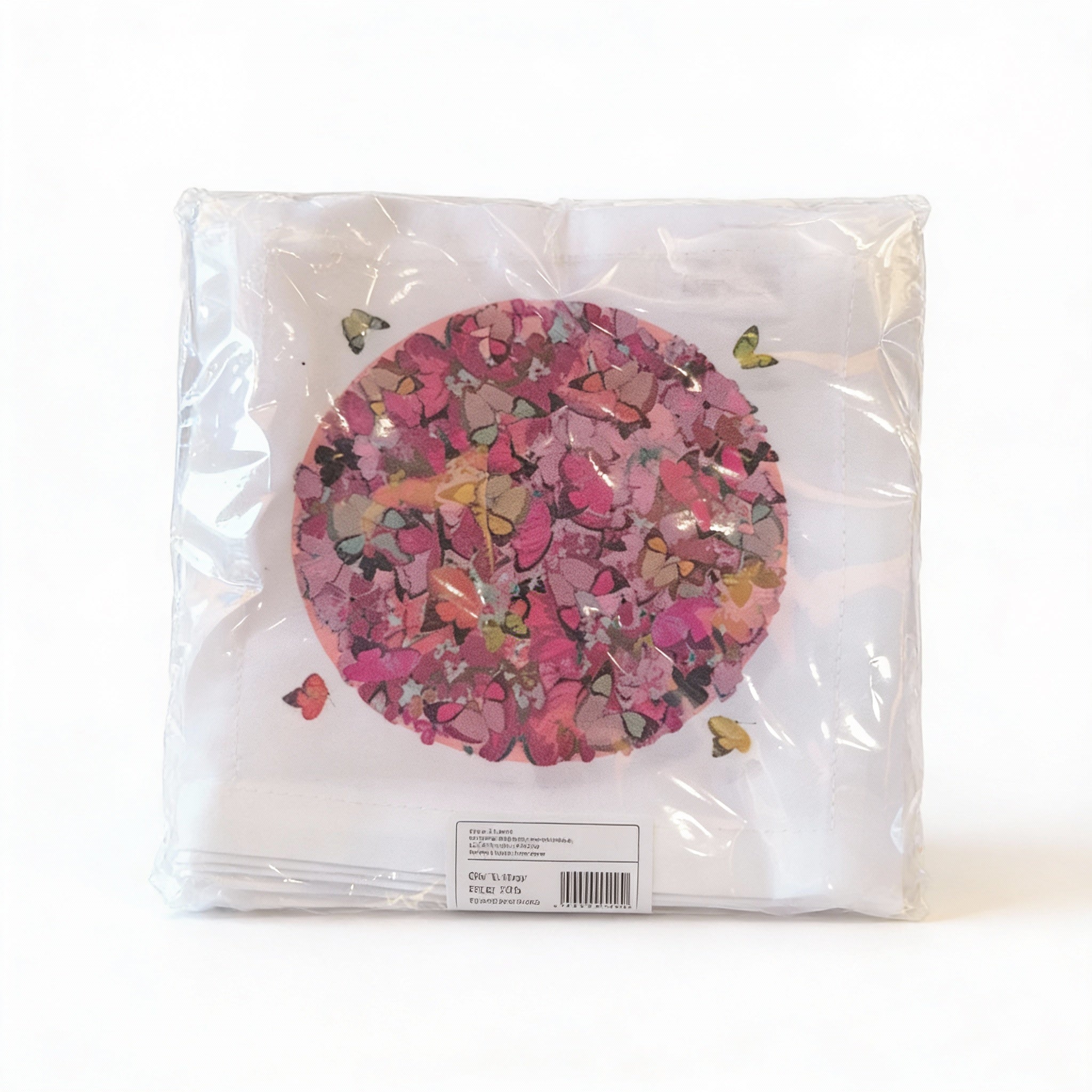 Butterfly Pink Napkins 6 x 6
