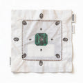 White With Emerald Napkins 6 x 6